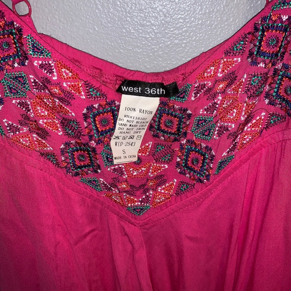 Hot pink midi dress